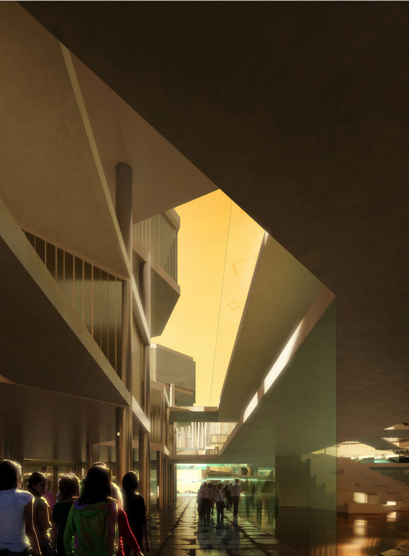 Day and night renders depicting circulation and atmosphere.