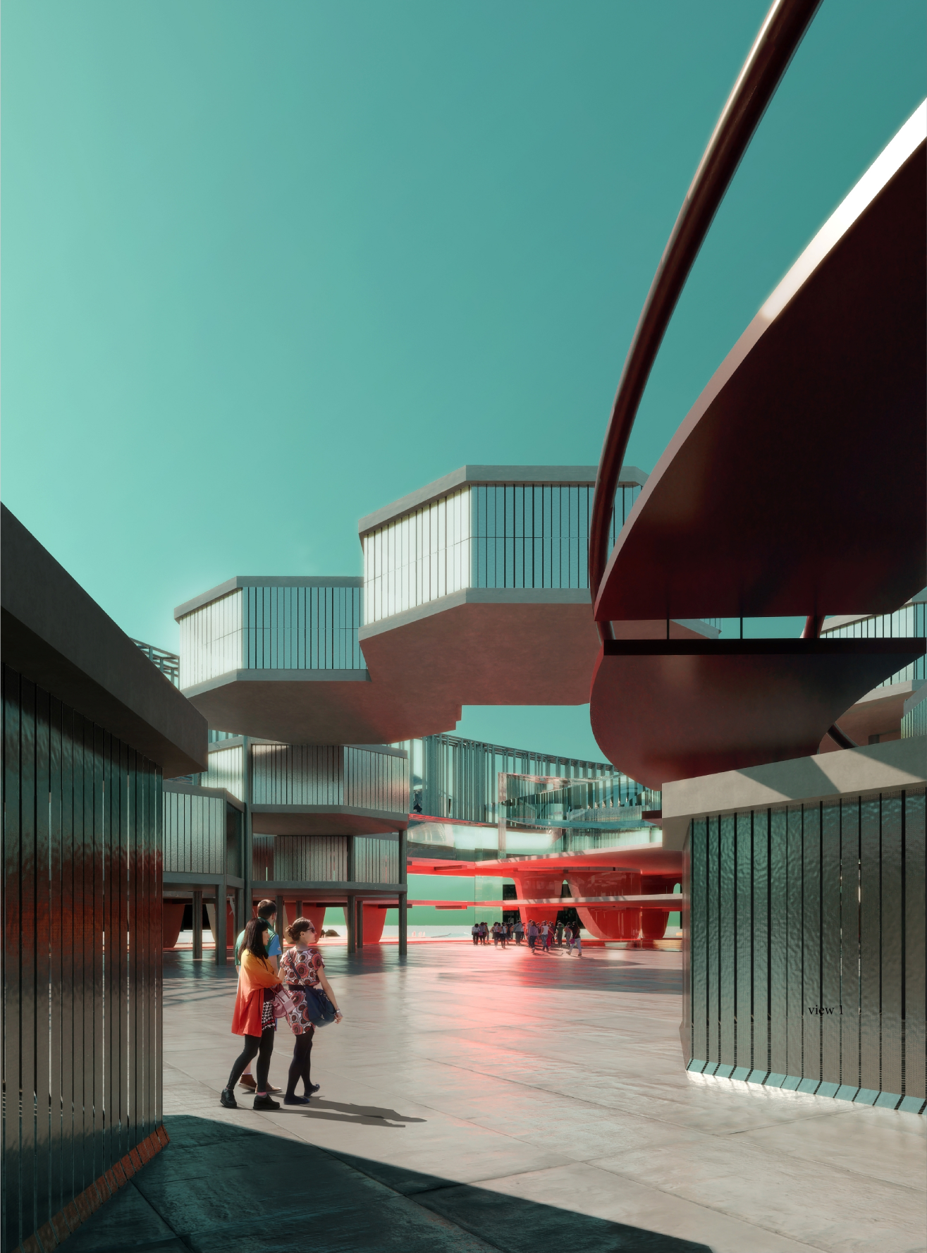 Interior view showing the immersive architectural promenade.