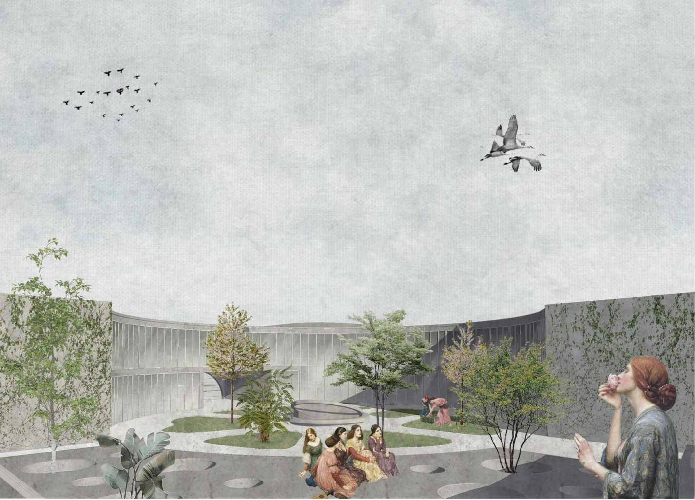 A serene green core—designed for reflection, interaction, and emotional well-being.