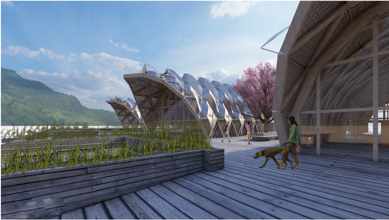 A blend of timber paths, planted edges, and rice fields immerse visitors in Shirakawa-go’s agrarian heritage.