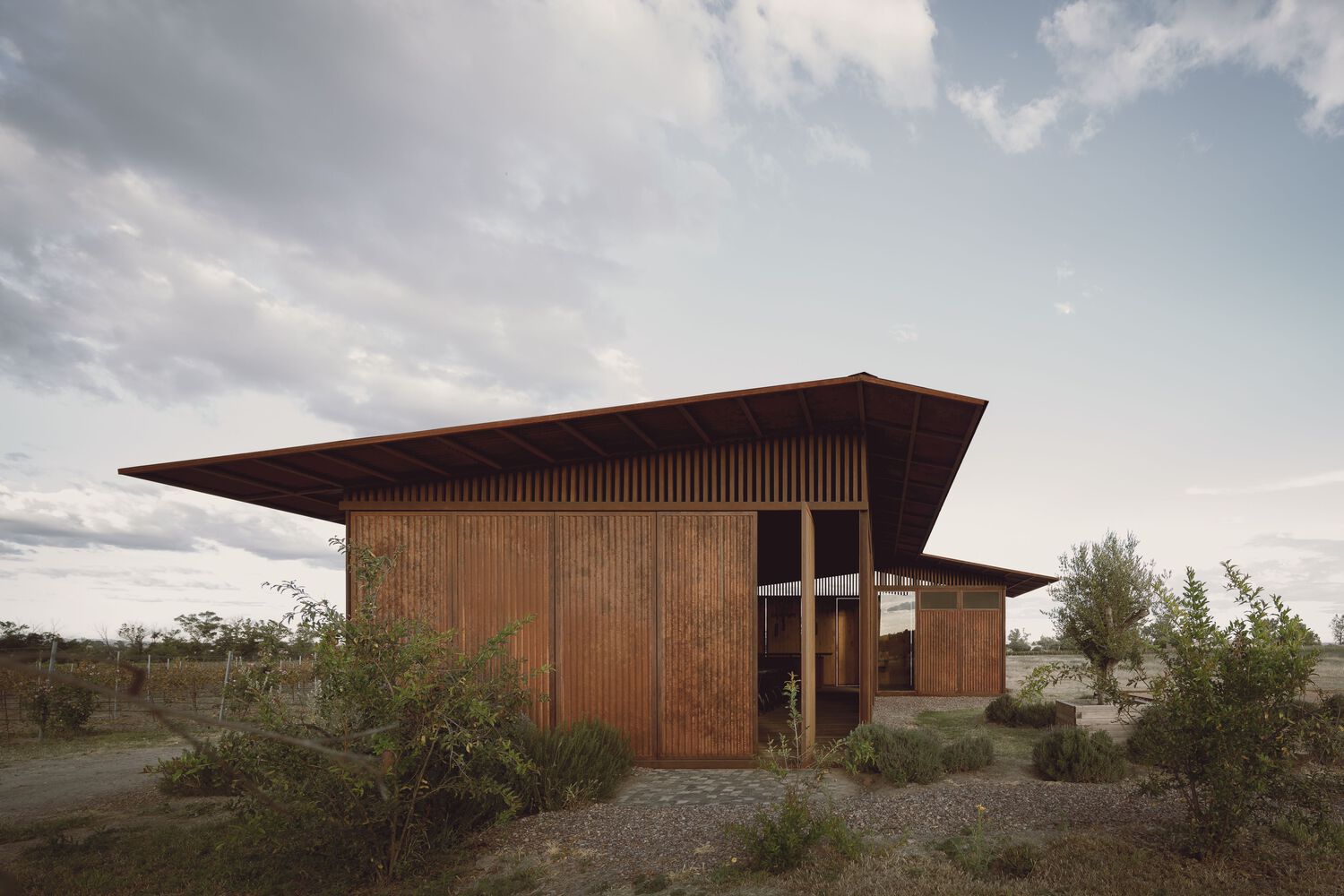Tierra Tinta Pavilion by CoA Arquitectura: A Rustic Ode to Vineyards and Architecture