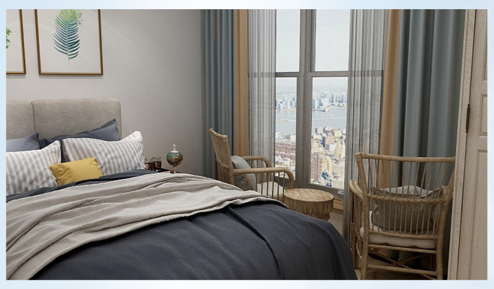 A cozy and serene master bedroom designed for elderly members, honoring privacy and traditional values.