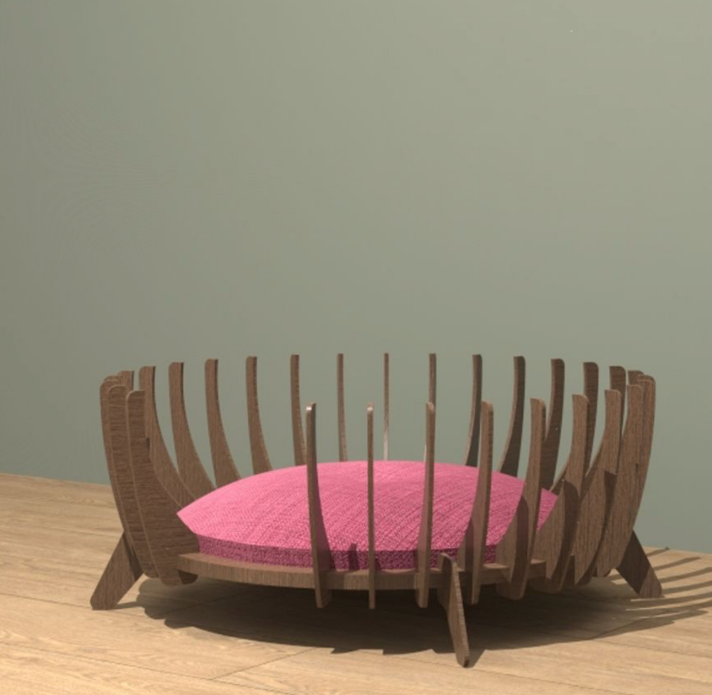ArcNest Pet Bed by deanpickford – A cozy, parametric pet bed merging form, function, and comfort. View project