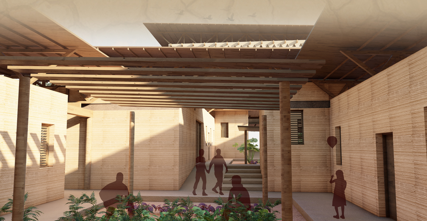 Human-scale spaces that prioritize thermal comfort and social interaction.