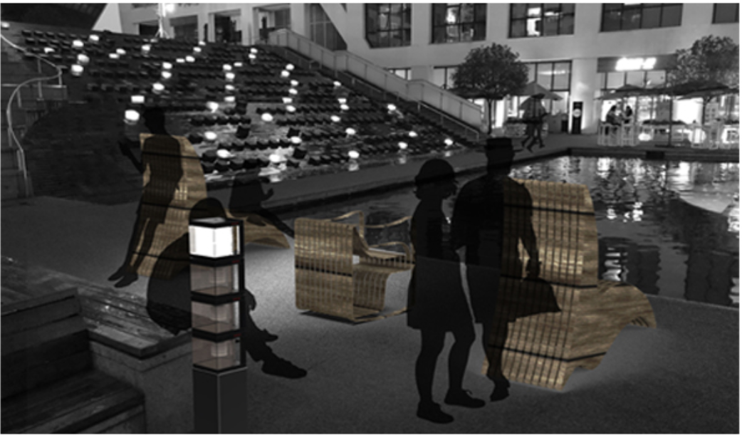 Layered lighting and adaptive seating draw people into shared experiences after dark.