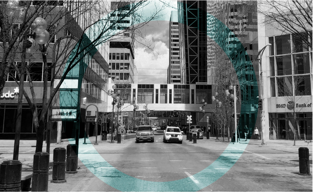 Activating underutilized interstitial spaces beneath Calgary’s Plus-15 skywalk network.