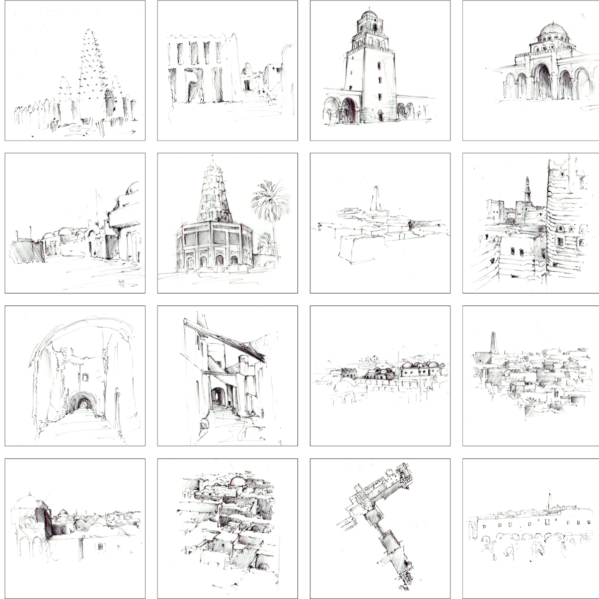 A study of vernacular desert forms and structures that inform the design logic of the Extreme Habitat proposal.