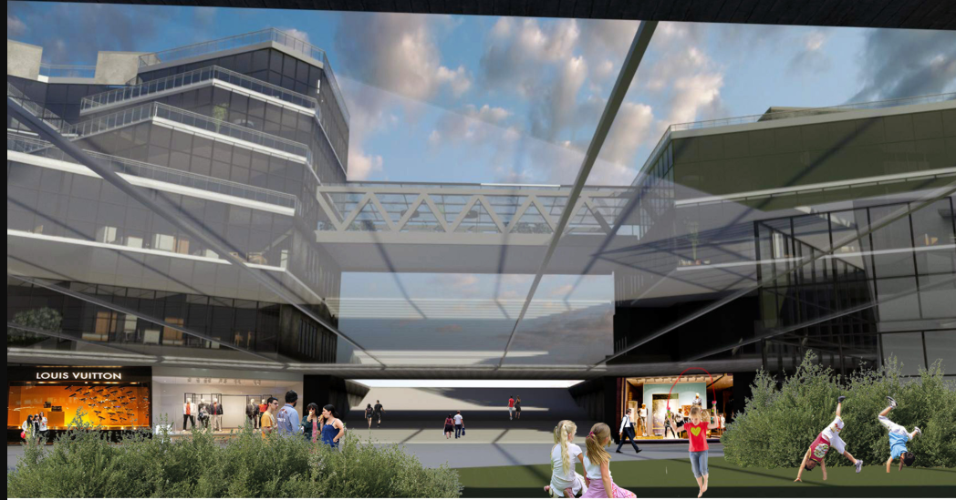 A dynamic open courtyard connects retail, leisure, and social zones—encouraging interaction among diverse users in a unified public space.