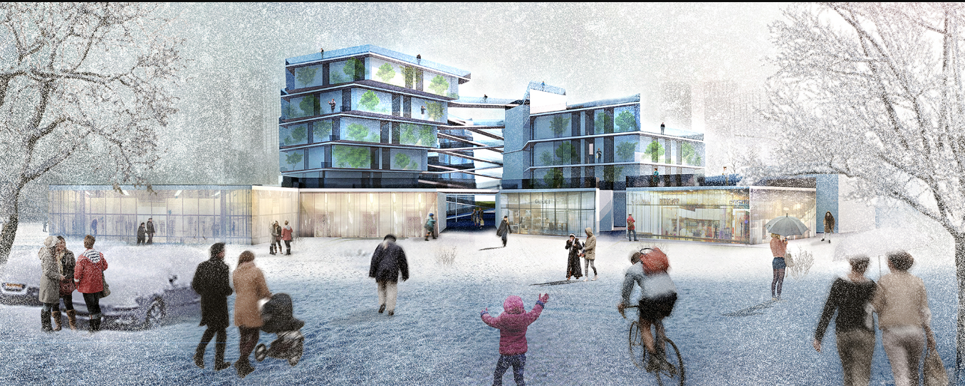 Designed for all seasons, the building retains community vibrancy even in harsh Moscow winters through passive design strategies.