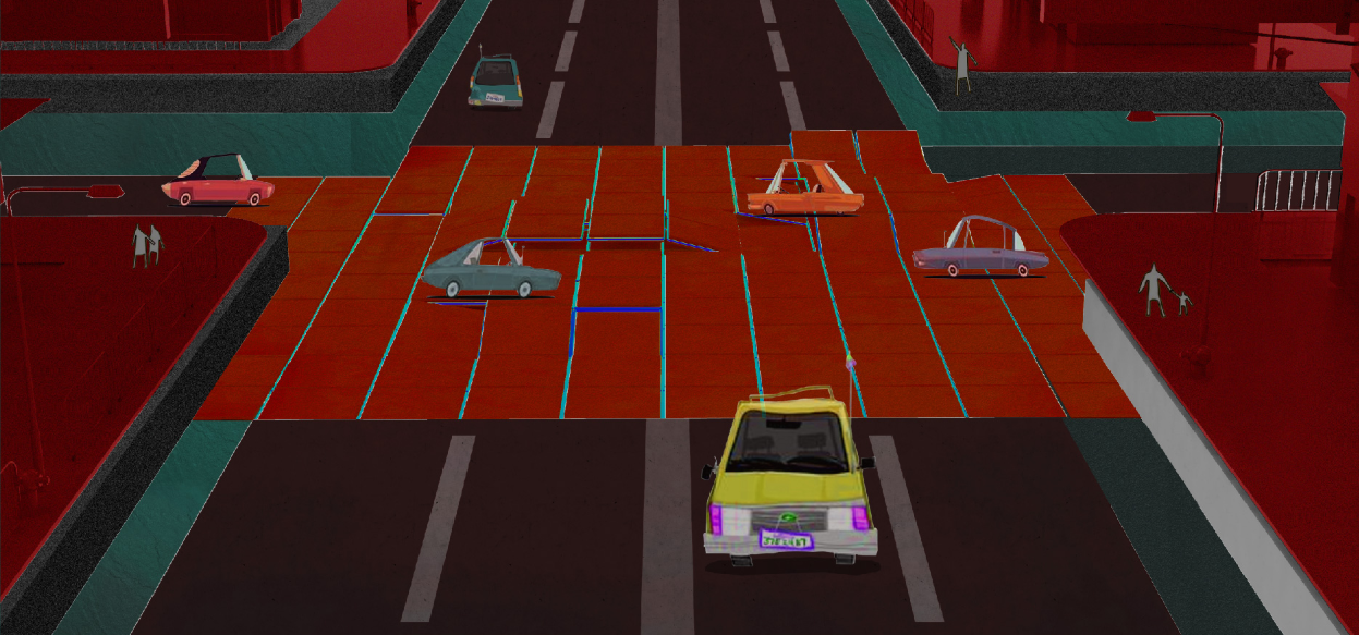 Adaptive driving grid design ensures conflict-free, personalized paths for vehicles in real time.