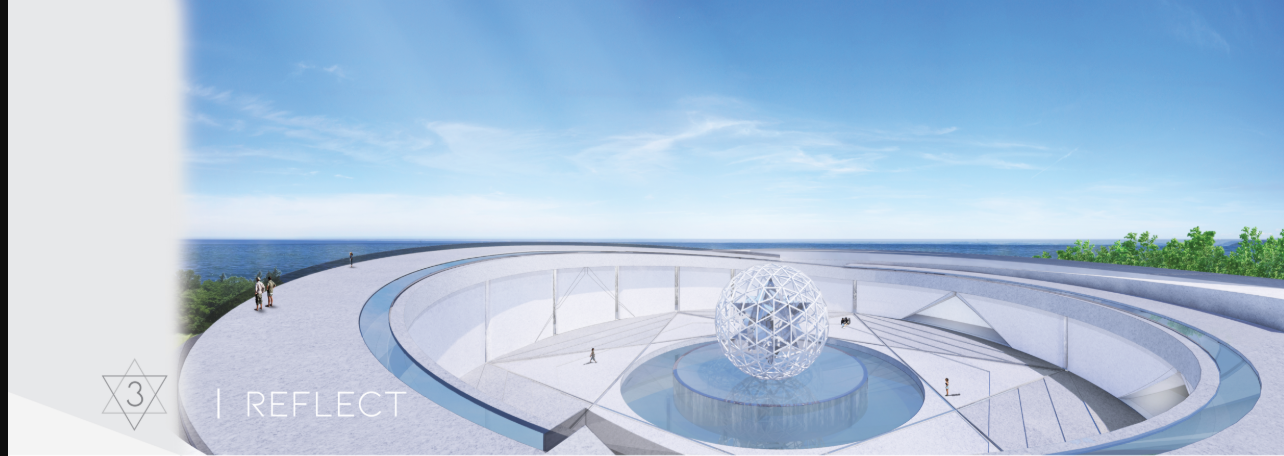 Centered around sacred geometry, the open-air space invites deep reflection and alignment with universal truths.