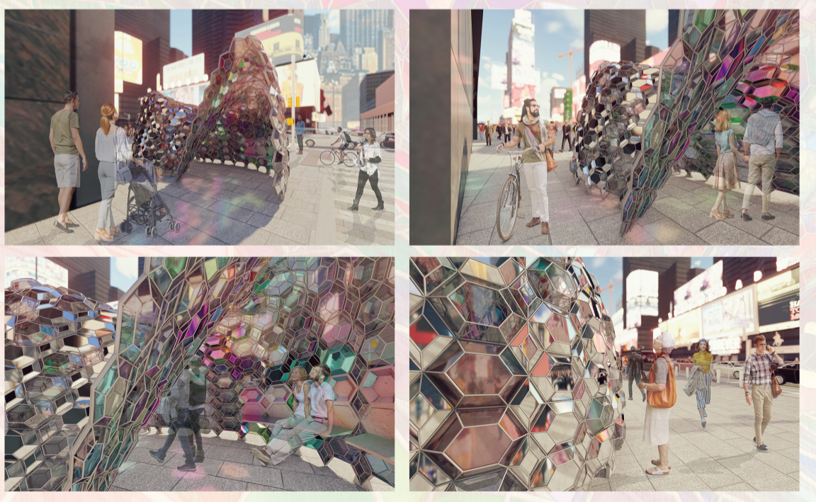 Kalo-Escape integrates seamlessly into cityscapes, inviting pedestrians to pause, interact, and reflect.