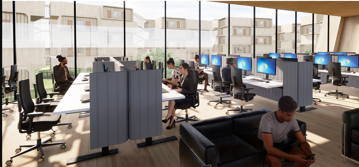 Inmates and officers collaborate in monitored yet integrated digital workspaces.