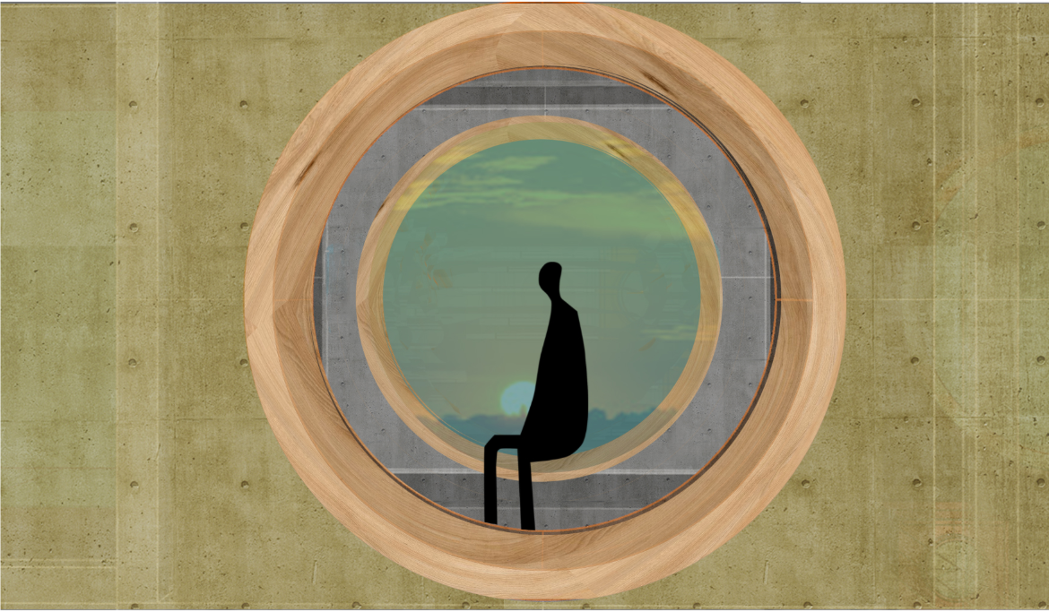 A serene window nook offering contemplation and views of the city.