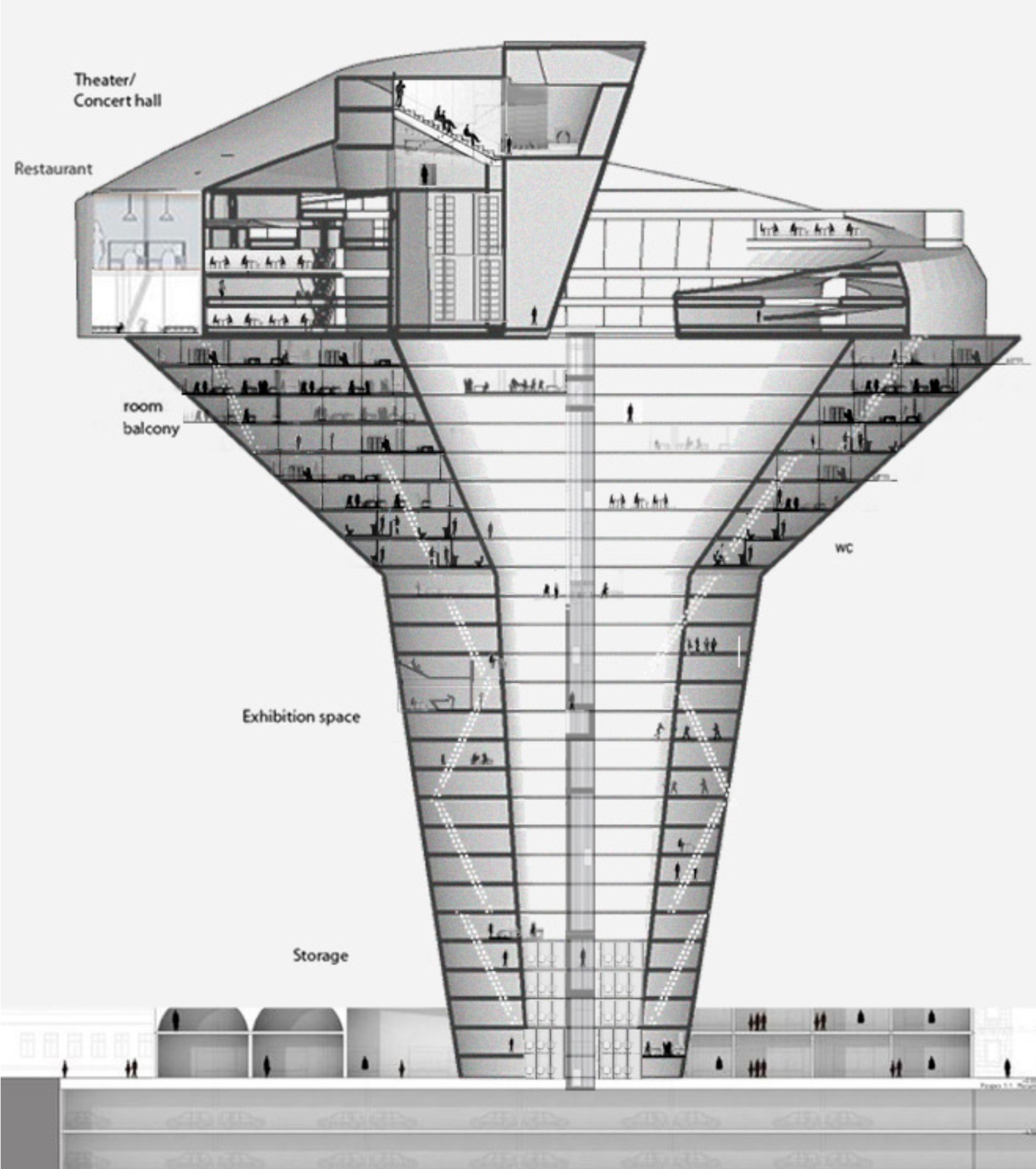 A vertical prison concept redefines spatial justice, integrating rehabilitation, cultural spaces, and civic engagement.