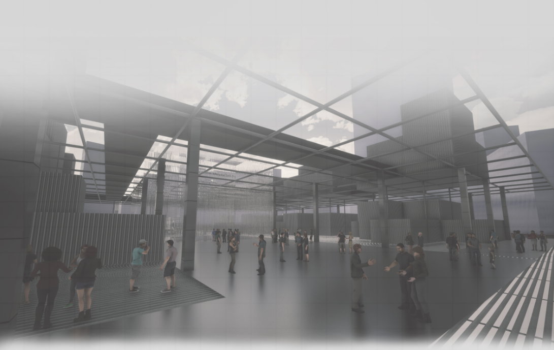 Public interaction beneath the adaptable framework designed for human-machine collaboration.