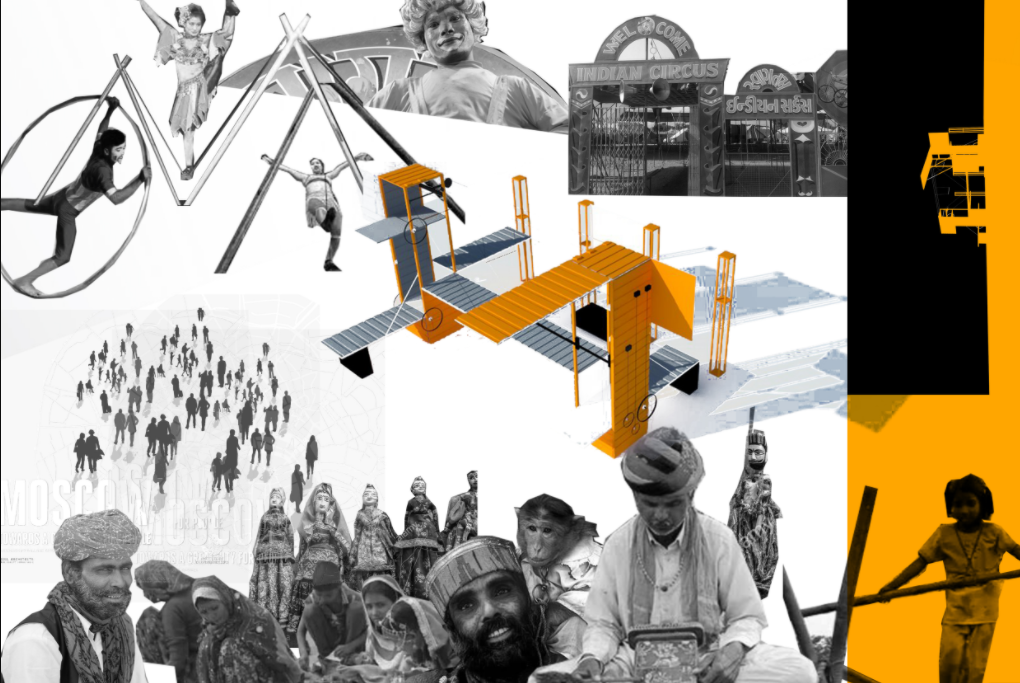 A vibrant blend of circus legacy and local tradition, celebrating mobile performance heritage.