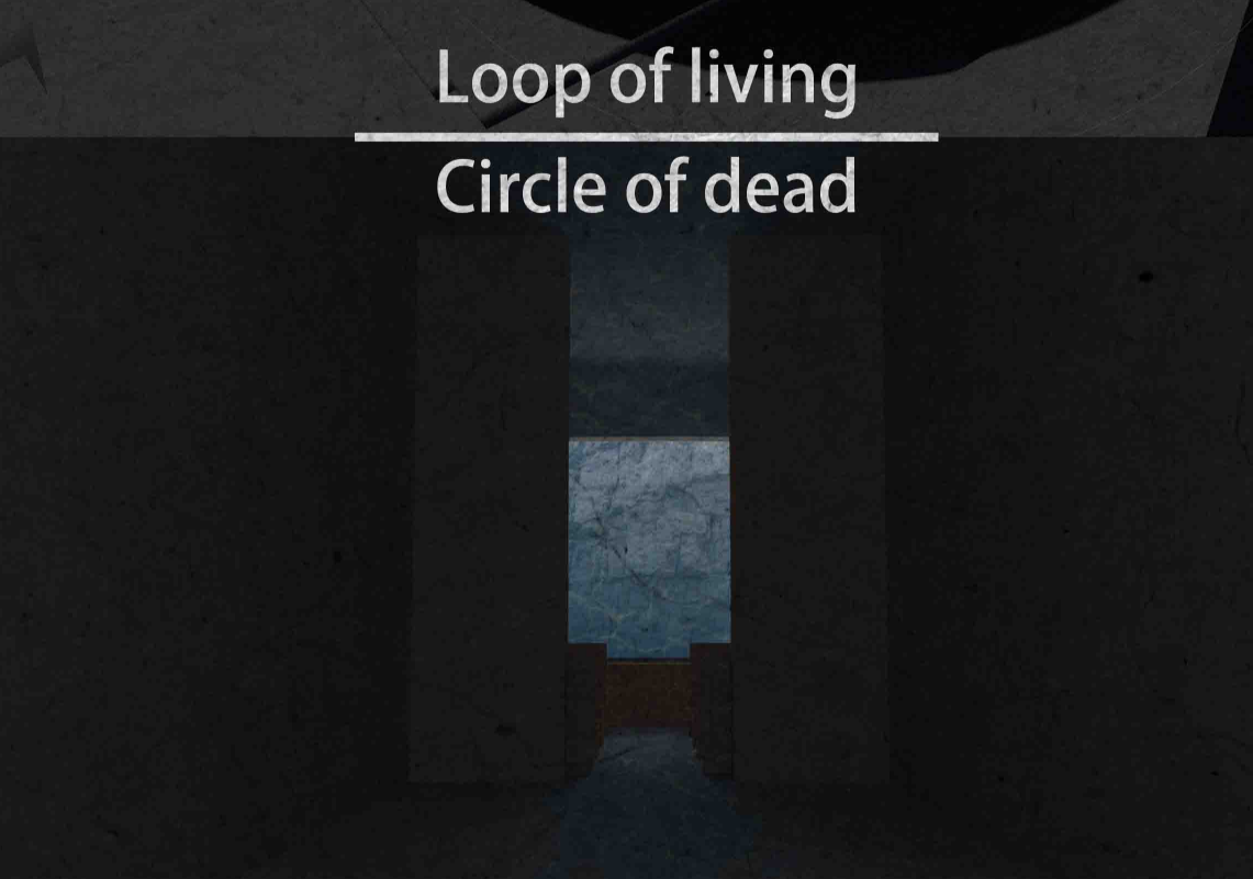 Entry passage to the funeral hall—a threshold space where visitors transition from the chaos of life to solemn reflection.