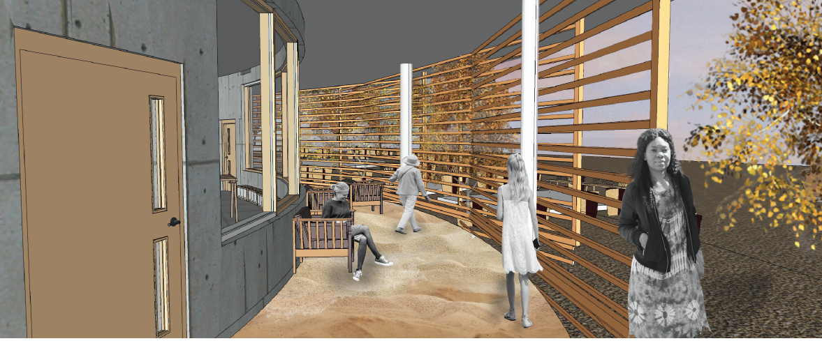 Semi-enclosed verandas offer gentle transition spaces, balancing privacy and openness within the healing architecture journey.