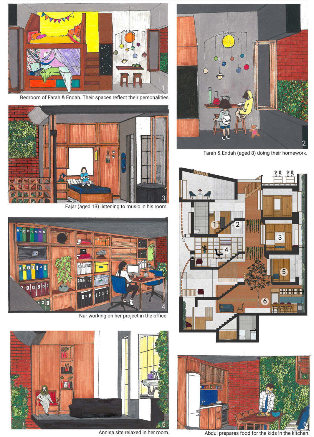 Each room reflects the personality, routine, and comfort of its occupant, enhancing the home’s human-centered design.