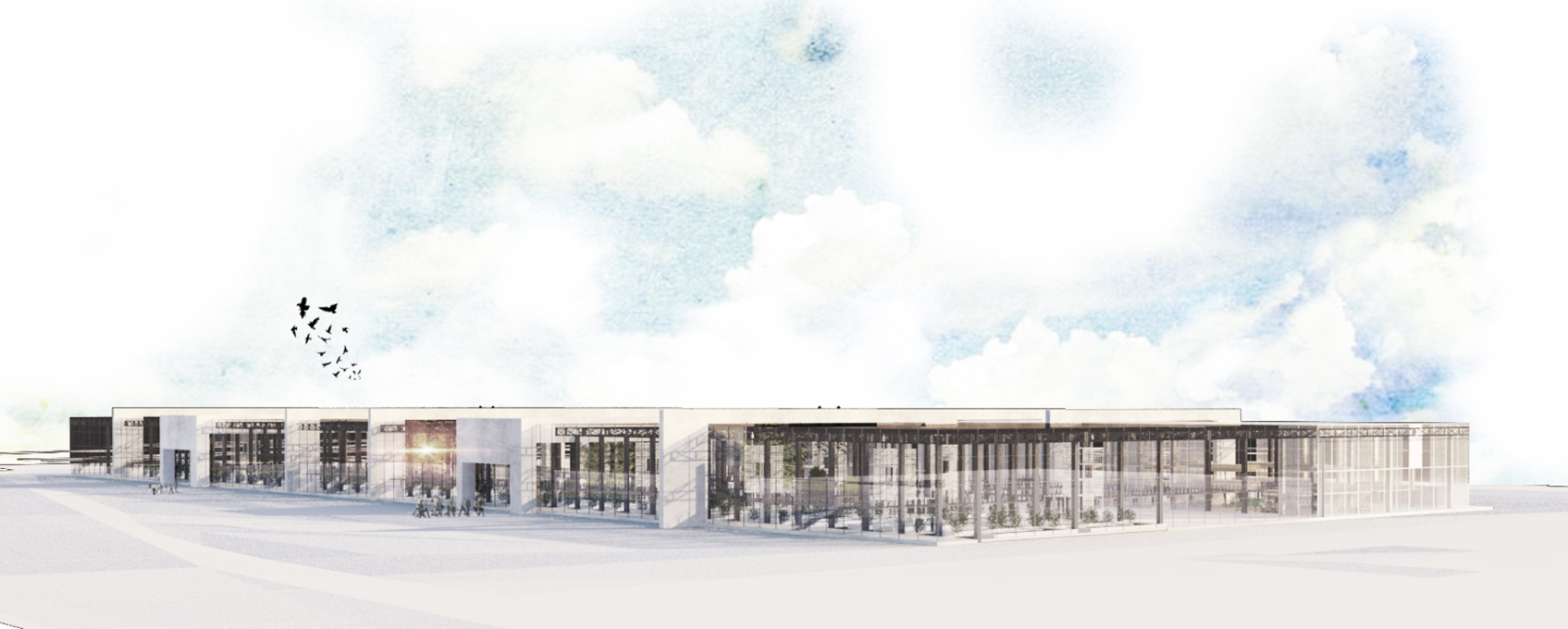 A modern reinterpretation of industrial architecture transformed into a sustainable cultural hub.
