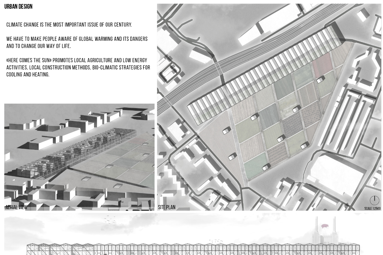 Urban farming integrated into sustainable architecture with bioclimatic strategies for future-ready cities.