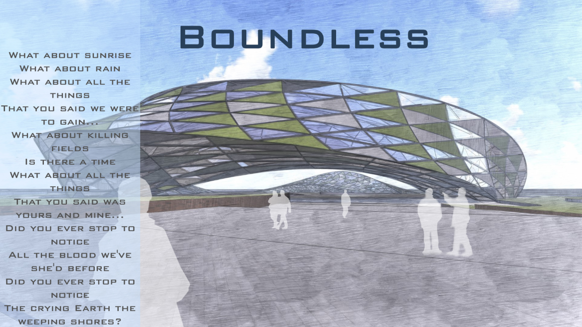 Visualizing the integration of green and building zones through Möbius geometry.