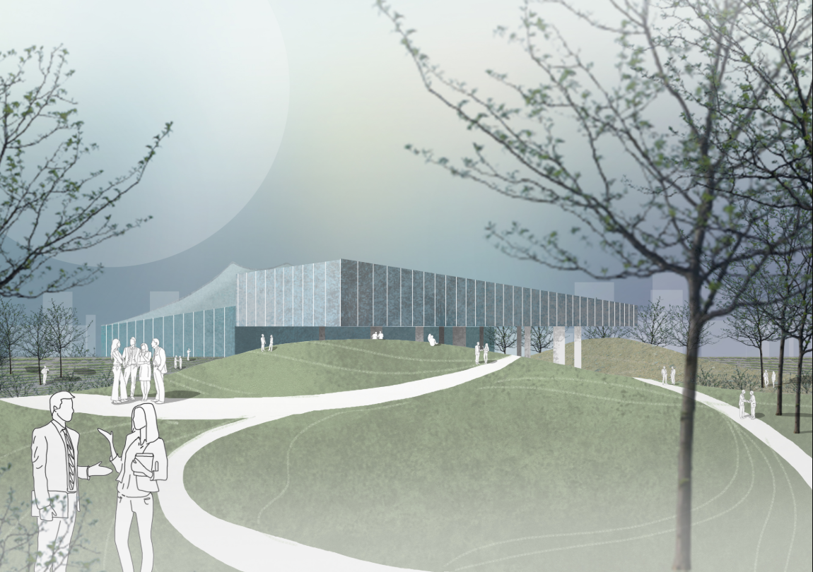 Functional zoning of farming, markets, and leisure areas designed for community and sustainability.