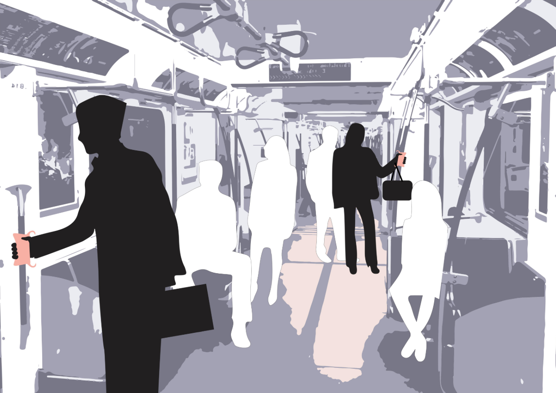 Blending comfort, hygiene, and convenience inside crowded public transport.