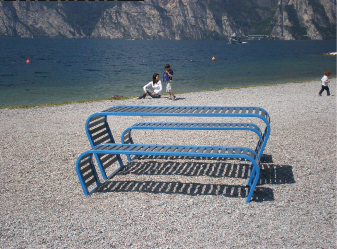 Streamlined design for open public gathering spots.