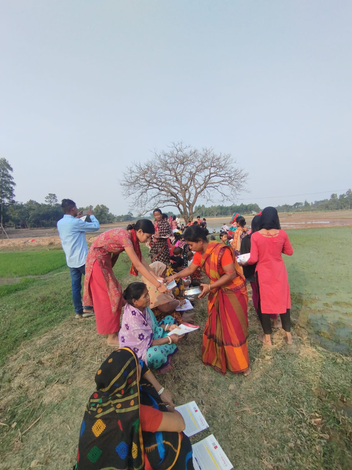 Prasad (Food of blessings and grace) Distribution from Buraburi Puja