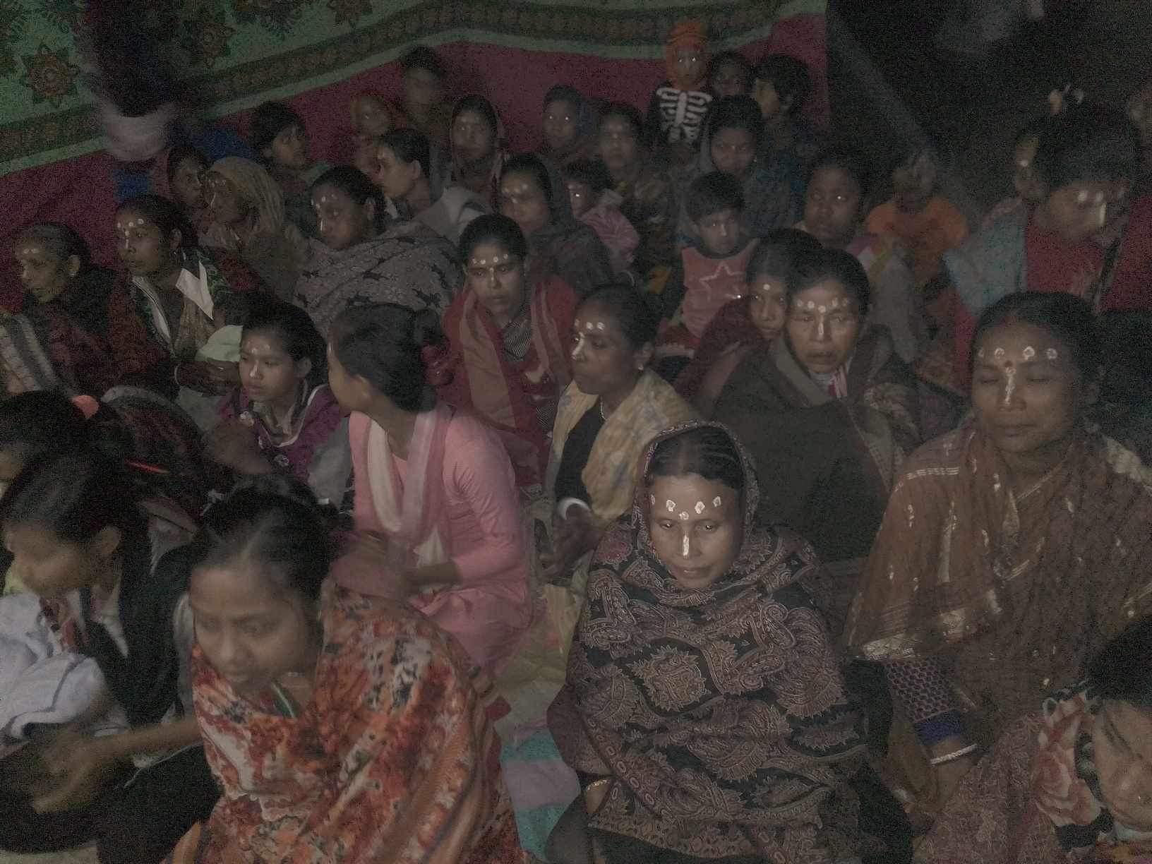 Kirtana (Late-night singing and dancing at Krishna Temple)