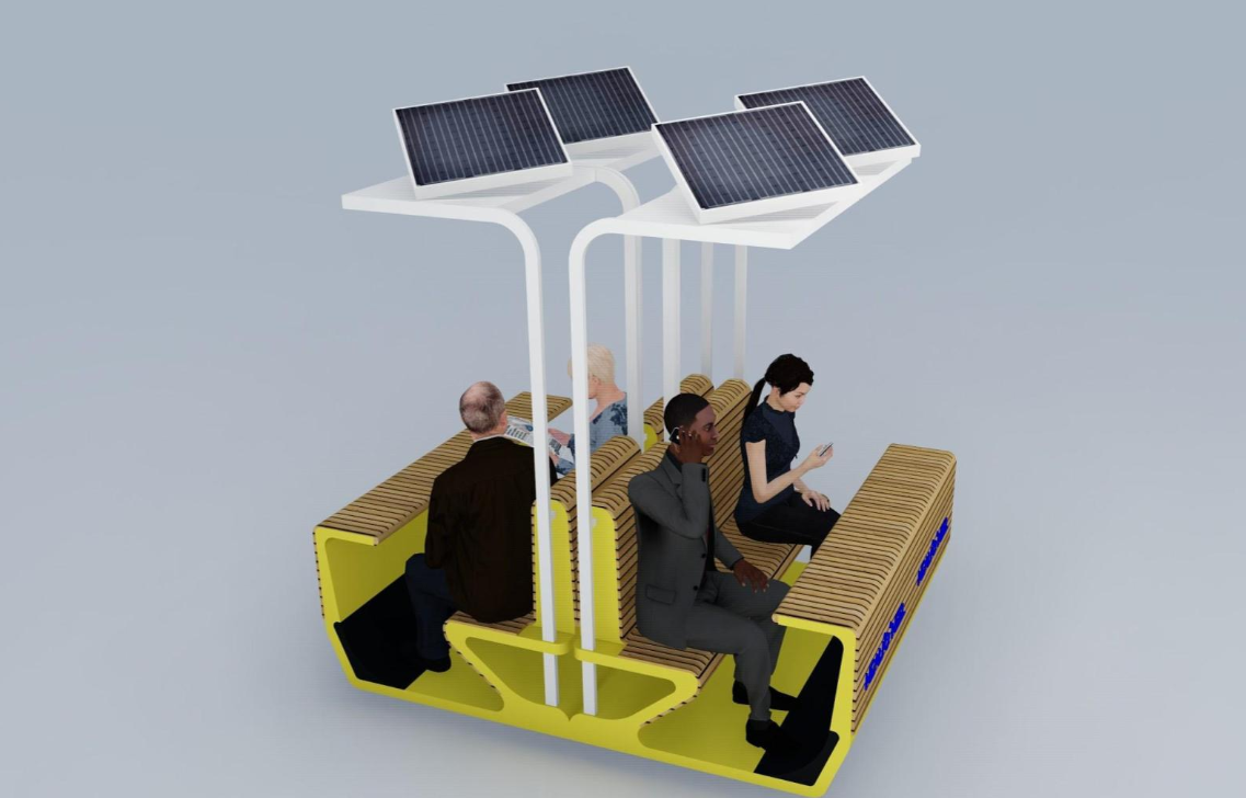 An alternative seating module designed for privacy, quiet focus, and flexible urban use.