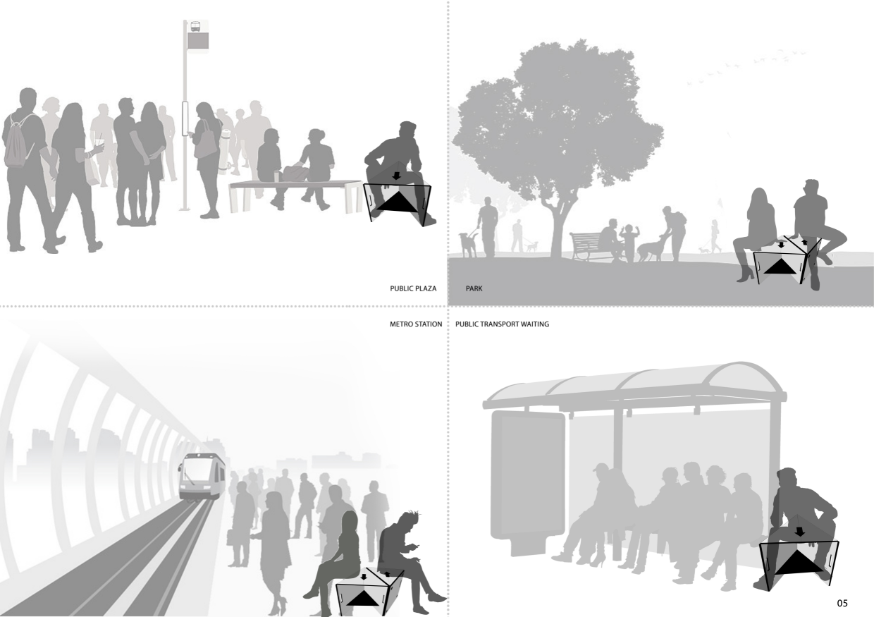 From plazas to metro stations, Repos Transit transforms waiting spaces into zones of comfort and community.