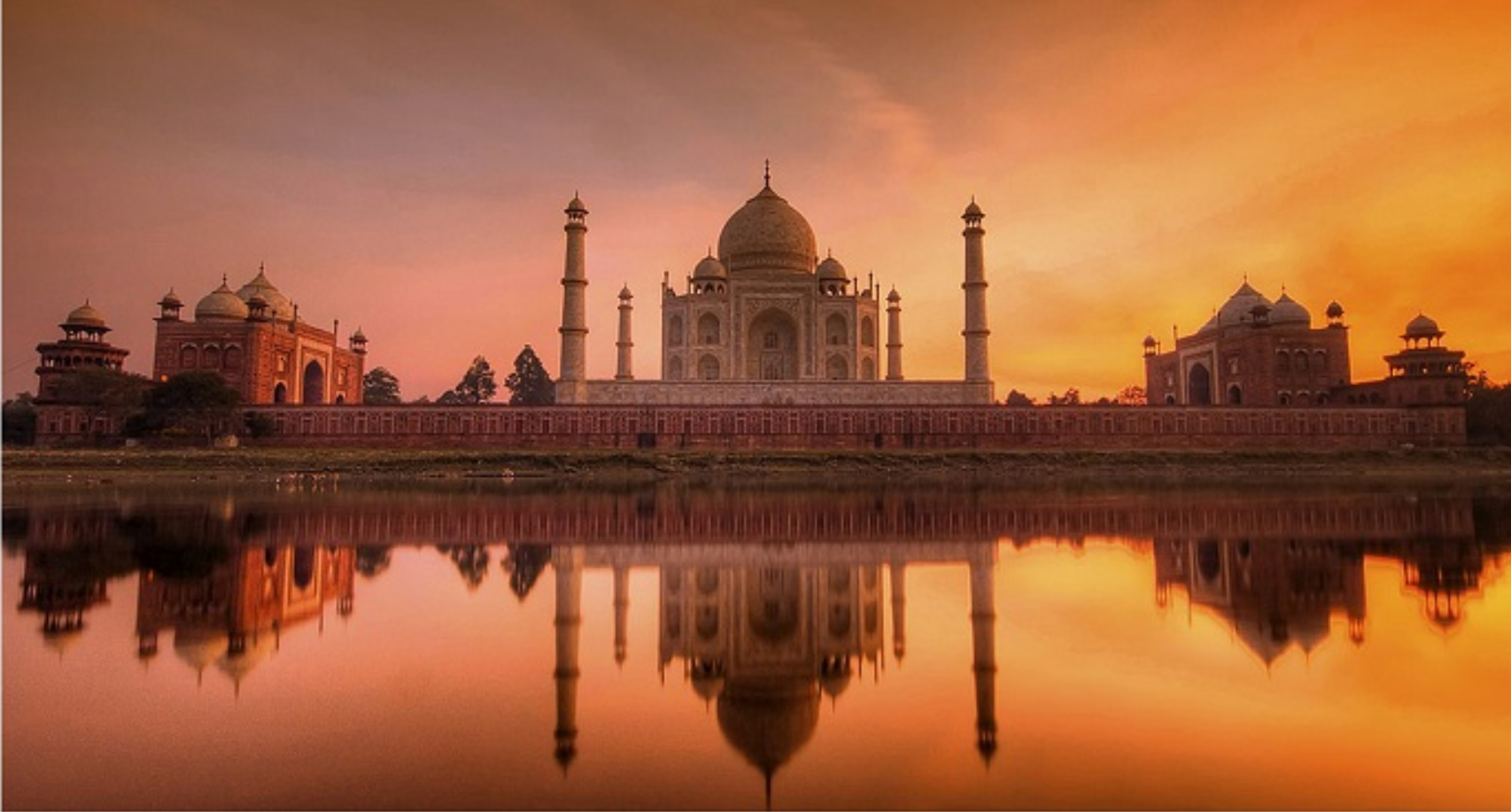 A view of the Taj Mahal at sunset, representing the inspiration for the “Time Capsule” and the enduring legacy of Mughal architecture.