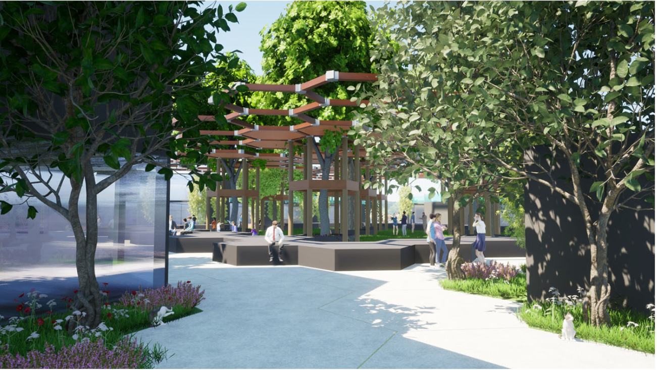 A seamless transition between built and natural environments promotes an immersive resort experience.