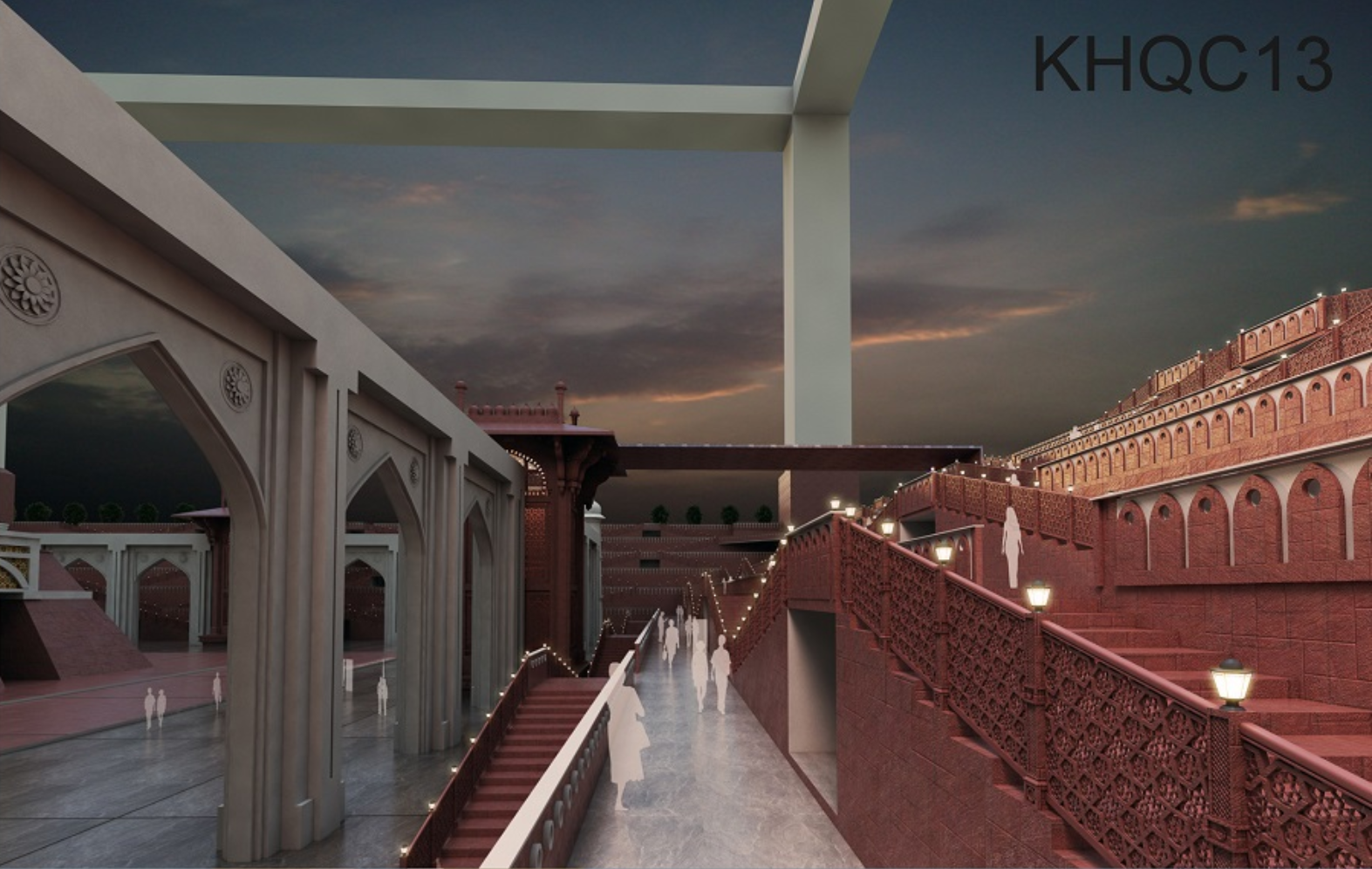 Descending corridors and glowing pathways reflect the depth and devotion of Mughal architecture design.