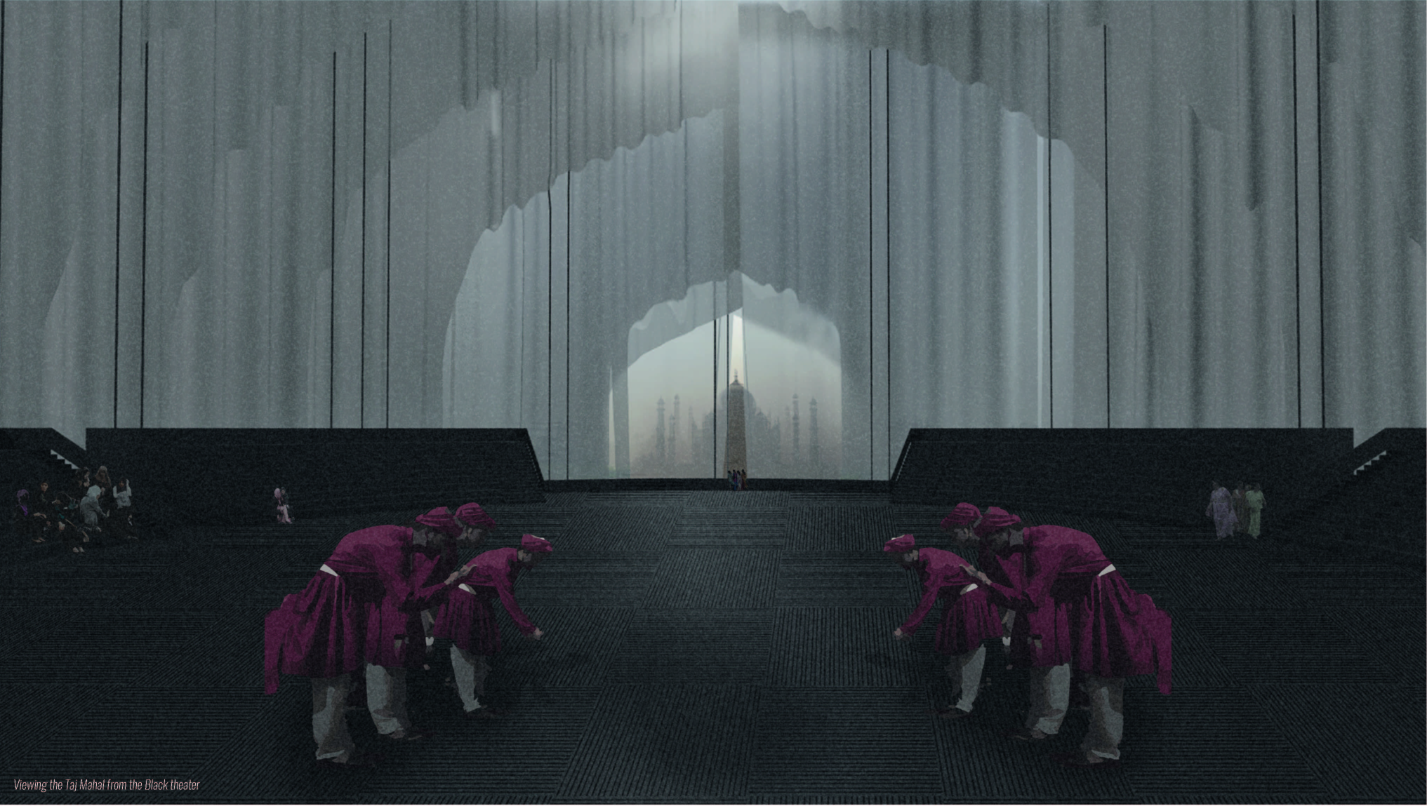 A dramatic descent through darkness towards illumination.