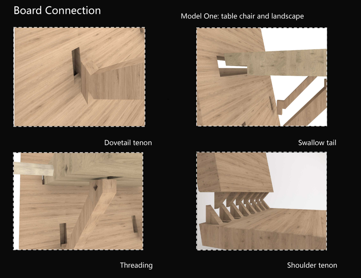 Traditional joinery methods like dovetail, swallowtail, and shoulder tenon reinforce cultural authenticity through craftsmanship.