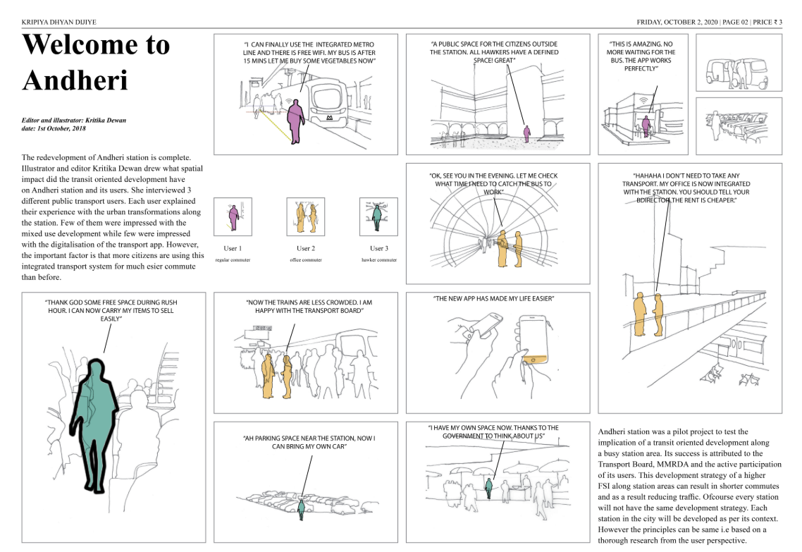 Redevelopment of Andheri Station showcasing user-centric transit design and mixed-use development around a major urban hub.