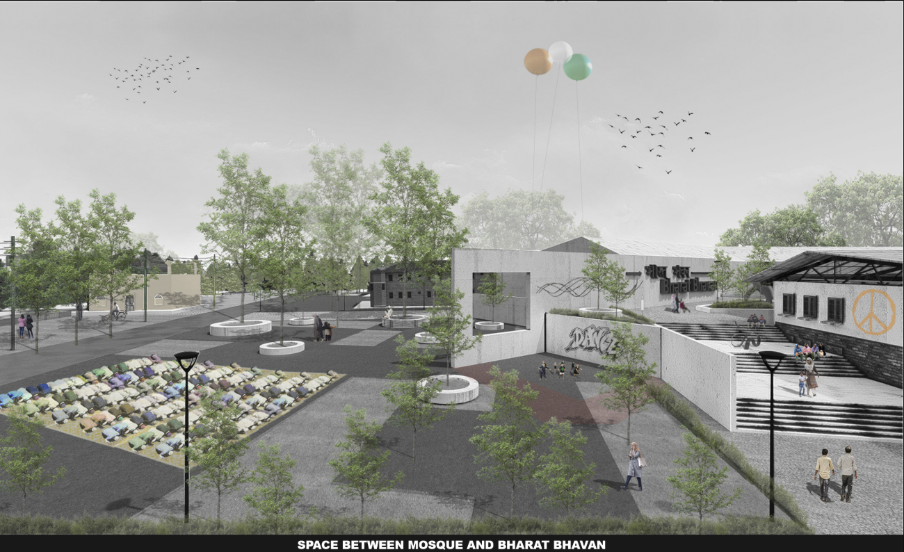 A seamless public landscape that fosters coexistence, prayer, gathering, and cultural interaction between religious and civic spaces.