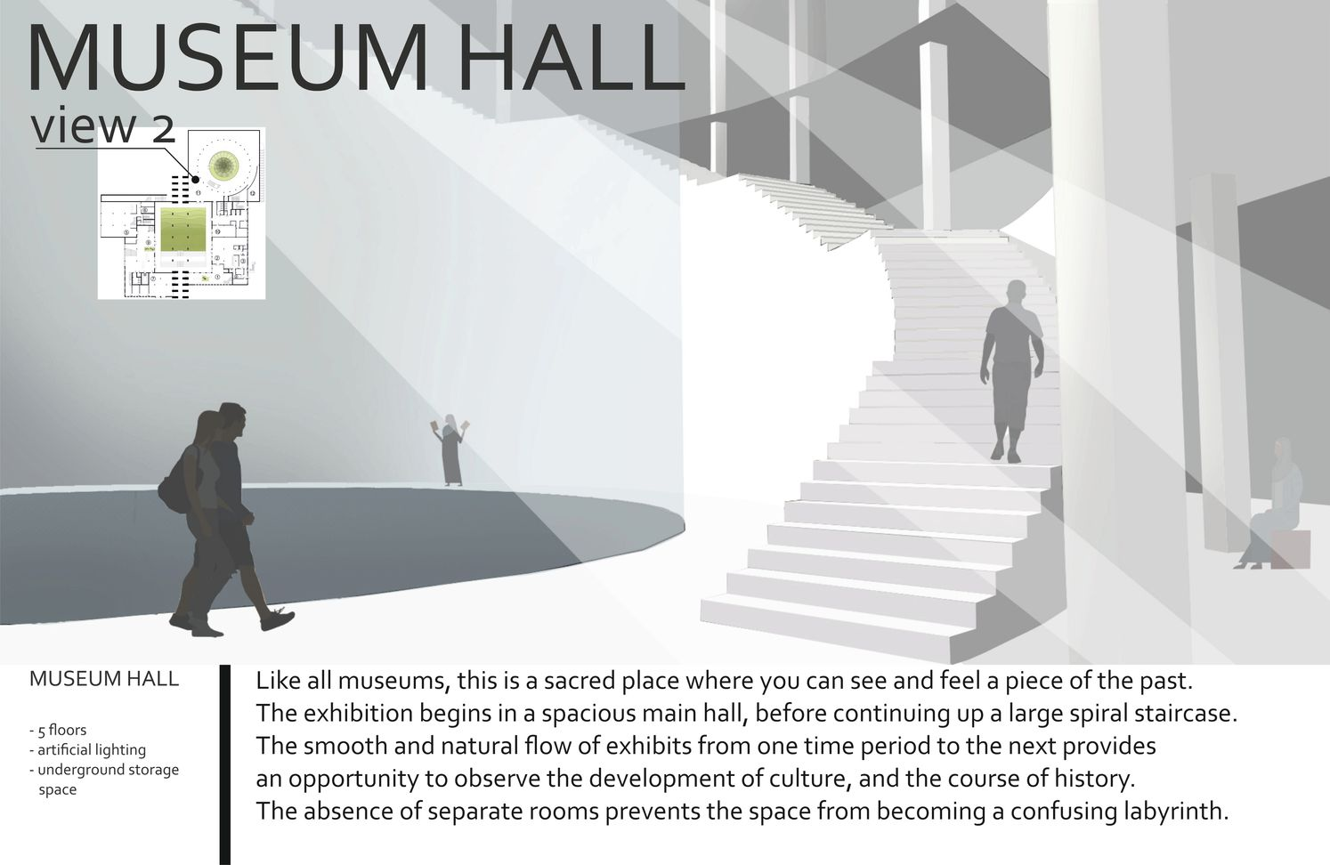 A vast, light-filled museum hall guides visitors through a seamless narrative of culture, memory, and history.