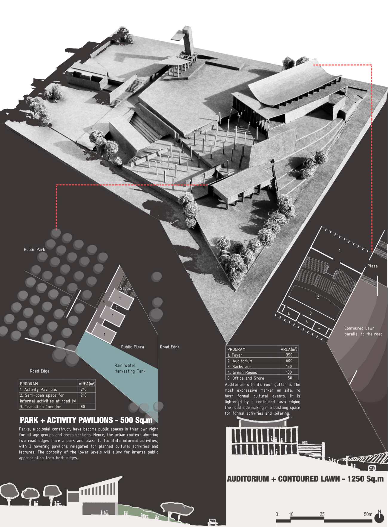 Sectional and spatial strategies blur formal and informal zones, reinforcing the idea of public architecture as lived infrastructure.