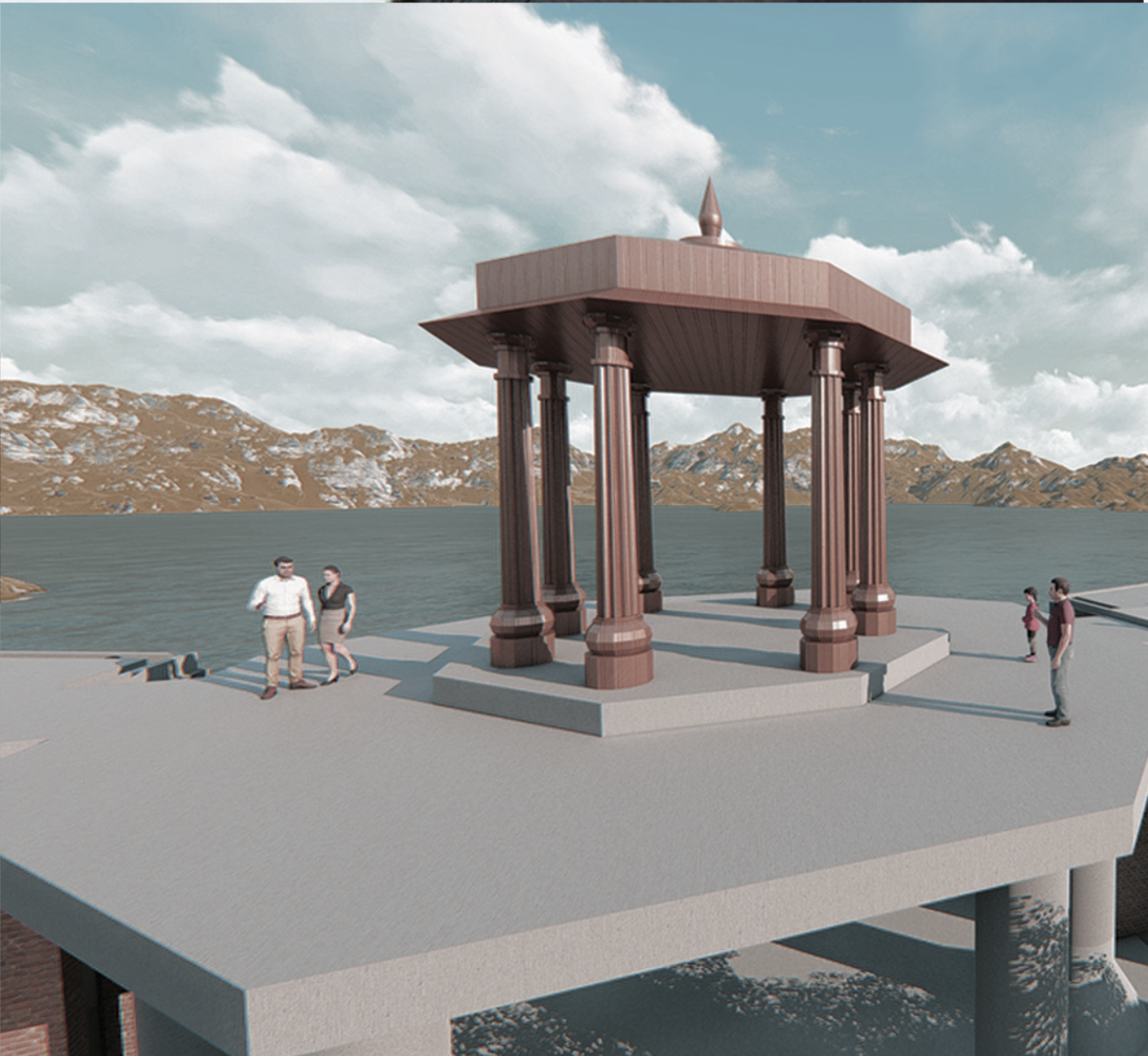 Interior galleries use light wells and subtle level changes to guide movement through time and memory.