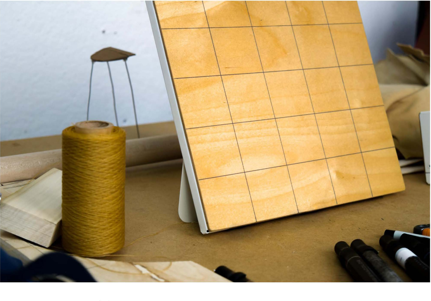 Detail view highlighting material contrast and precise grid alignment.