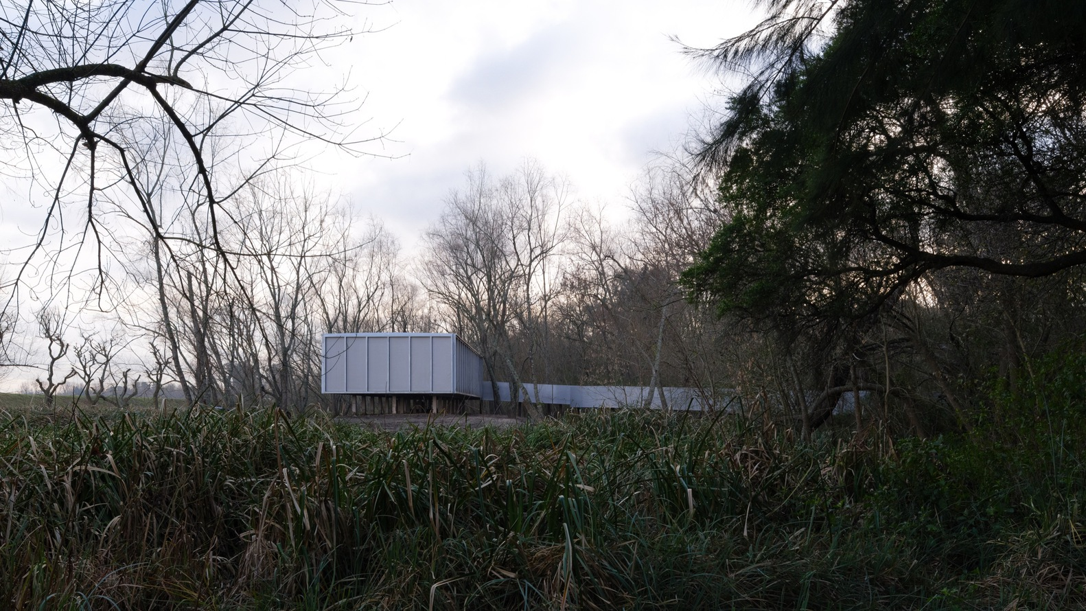 The Folie Pavilions highlight how architecture can coexist with and enhance natural environments, demonstrating a profound understanding of ecosystem dynamics, spatial versatility, and educational design.