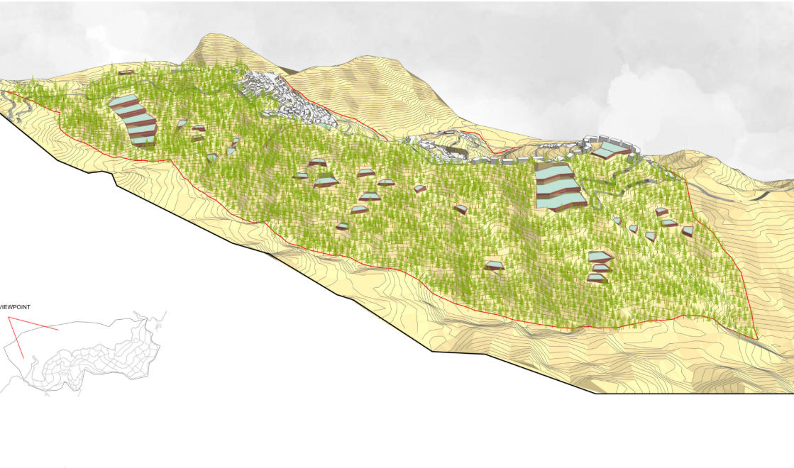 Preserved forest zone designated as water catchment area, ensuring ecological balance and long-term water security.