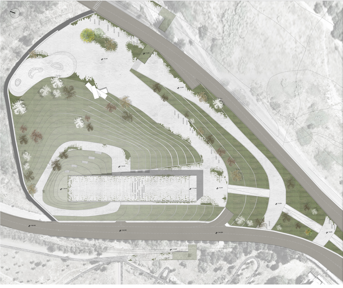 Adaptive reuse architecture shaping a new cultural landscape along Rome’s former infrastructure.