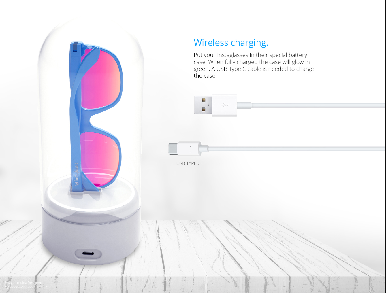 Wireless charging case designed as a display object, blending storage, power, and product presence.