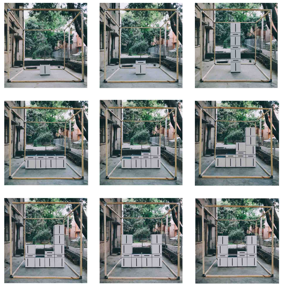 Full-scale prototype highlighting the clarity of form and modular composition.